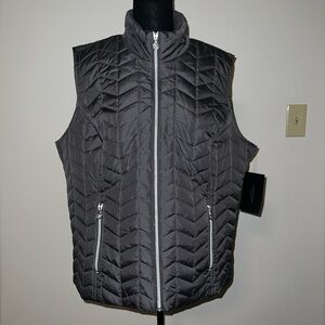 Marc New York Quilted Puffer Vest Gray